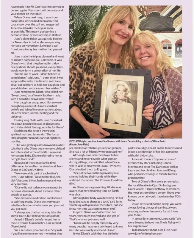 Hollywood Actress/Author/Director & Friend Diane Ladd
