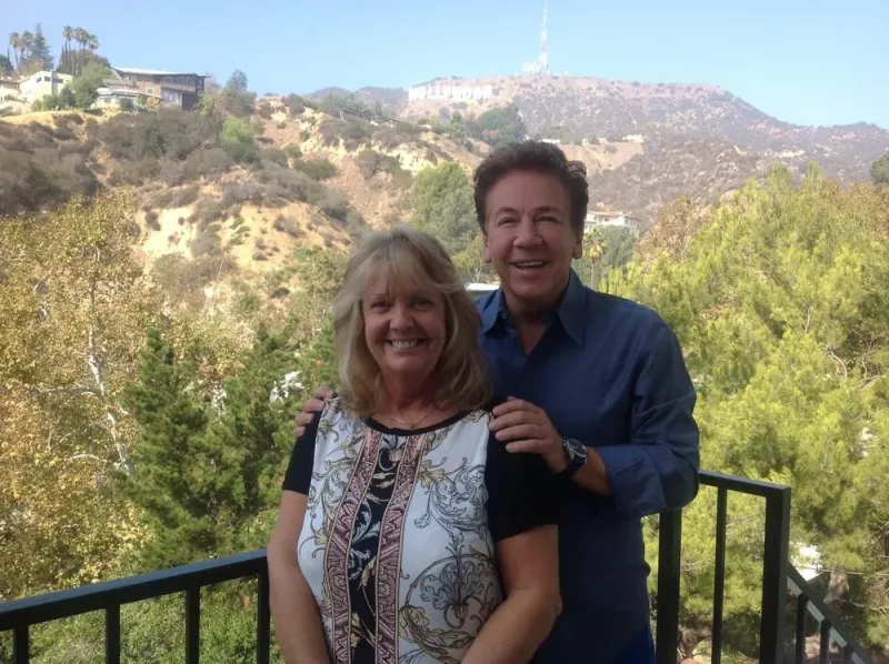 Ross King invited me to his Hollywood home and his balcony over looked the famous Hollywood sign.