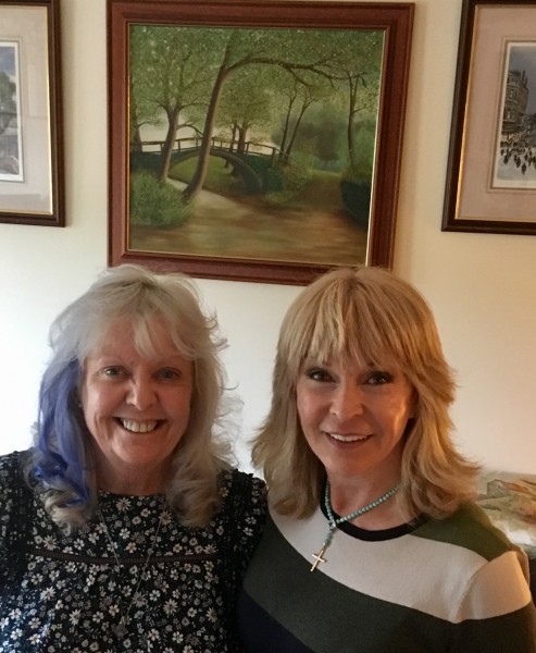 June is pictured with pop-star Toyah at June’s home
